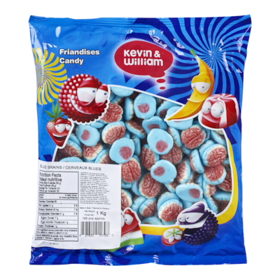 Vidal Bonbons cerveaux bleus 1 kg, 1,20 $/100g