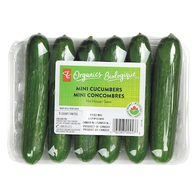 PC Organics Organic Cucumber Mini 342 g, $1.00/1ea