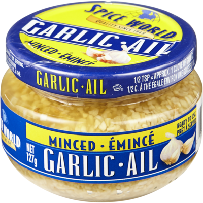 null Ail émincé 128 g, 2,73 $/100g