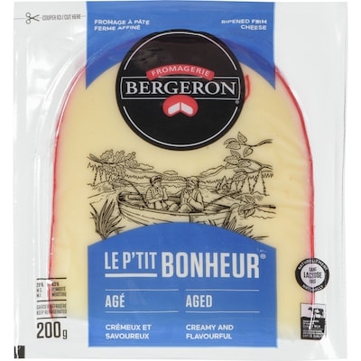 Bergeron Fromage Le P’tit Bonheur, pointe 200 g, 2,50 $/100g