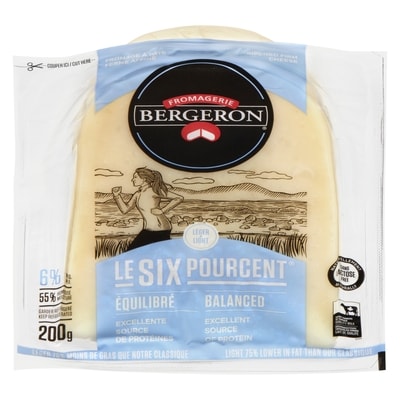 Bergeron Fromage Six Pourcent 200 g, 4,50 $/100g