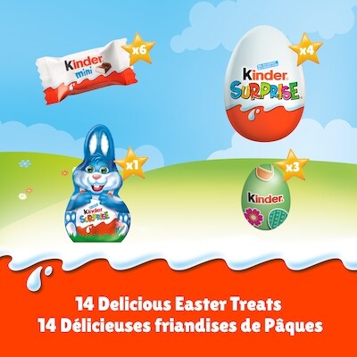 Trousse de chasse aux œufs de Pâques (classique), œufs de Pâques avec jouets surprises pour enfants, barres de chocolat, mini-œufs et lapin en chocolat