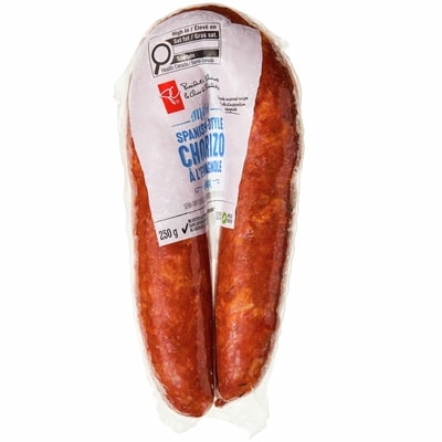 President's Choice Natural Choice Mild Spanish-Style Chorizo Semi-Dry Cured Sausage 250 g, $4.00/100g