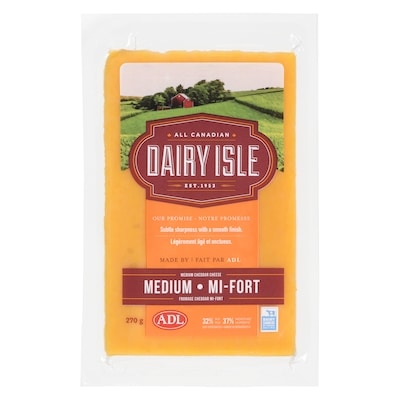 ADL Cheddar Cheese, Medium 270 g, $2.40/100g