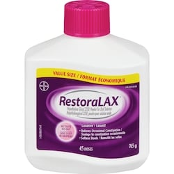 RestoraLAX Poudre laxative soulagement efficace pas de goût, pas de gravier 1 ea, 4,31 $/100g