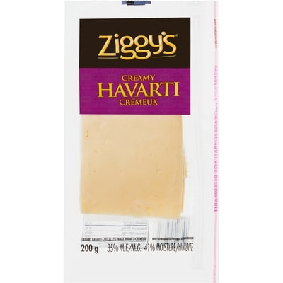 Ziggy's Creamy Havarti Cheese Slices 200 g, $4.15/100g