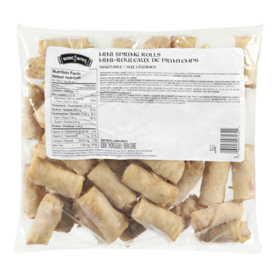 Wong Wing Mini Spring Rolls, Vegetable     1.1 kg, $2.64/100g