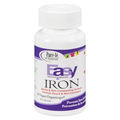 Pure Le Vitamines fer bio, capsules 60 ea, 0,40 $/1ch