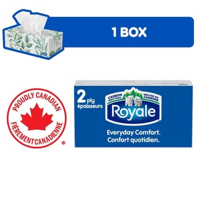 Royale Mouchoirs Confort Quotidien, 1 boîte, 126 papiers-mouchoirs par boîte 1 ea, 0,02 $/1ch