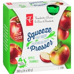 President's Choice Apple Squeeze Fruit Snacks - 4x90.0 g | Real
