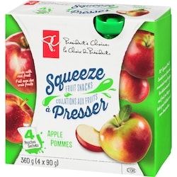President's Choice Apple Squeeze Fruit Snacks - 4x90.0 g | Real