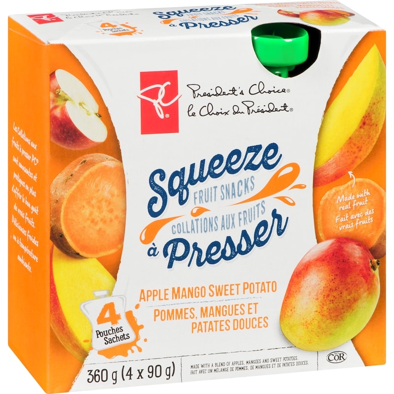 Apple Mango Sweet Potato Squeeze Fruit Snacks