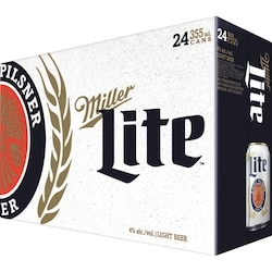 Miller Miller Lite bière 24 canettes (Pièce d’identité requise au moment du ramassage) 24x355.0 ml, 0,47 $/100ml