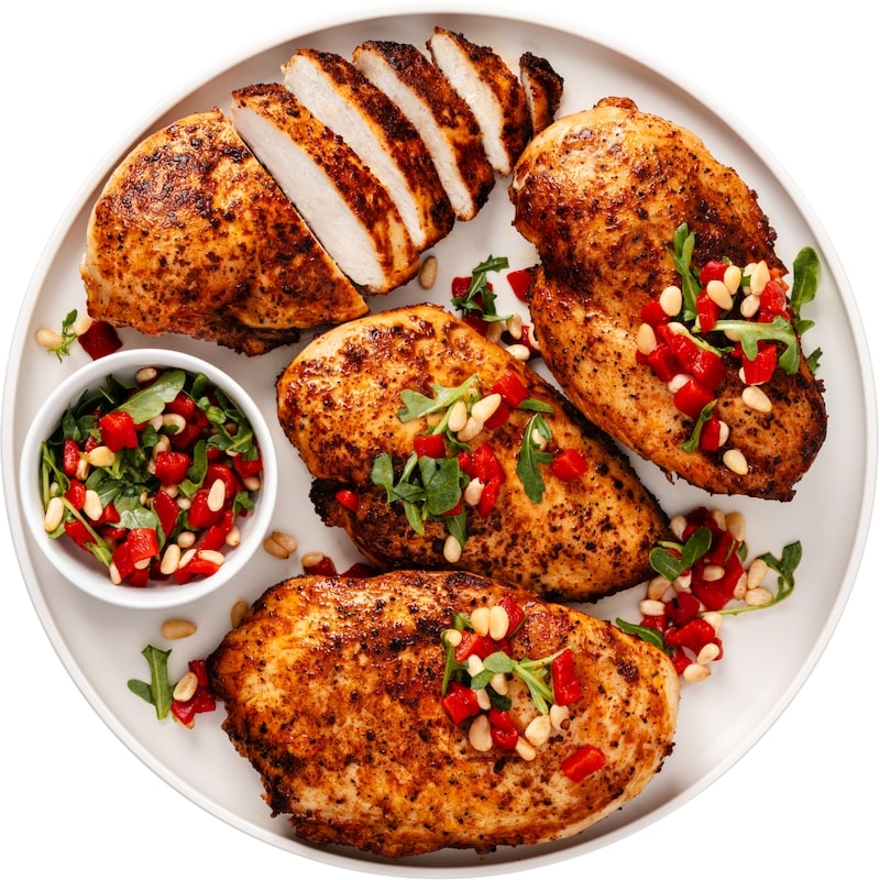 Frozen Seasoned Chicken Breasts Organic Extra Lean