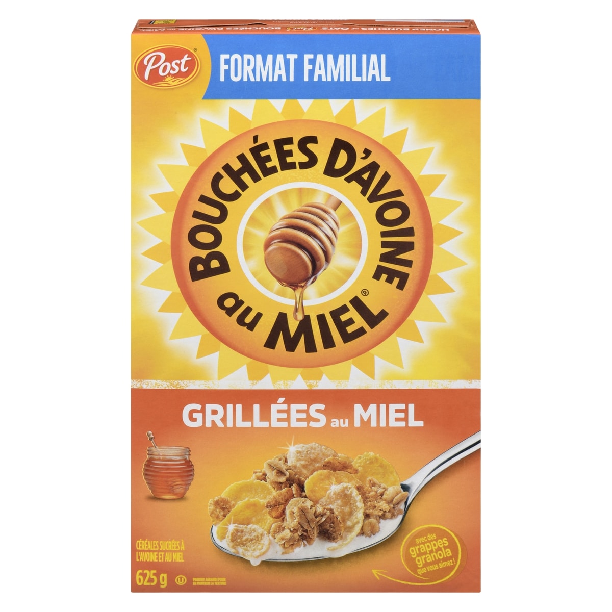 Post Bouchées d’avoine au miel grillées au miel 625 g, 1,12 $/100g
