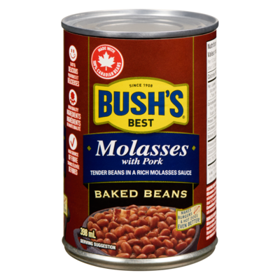 Bush's Best Baked Beans - Molasses with Pork 398 ml, $0.58/100ml