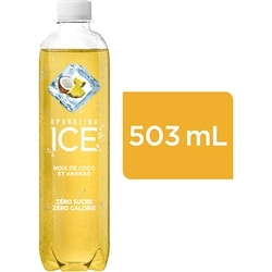 Sparkling Ice Eau gazéifiée Noix de coco et ananas Emballage de 12 12x503.0 ml, 0,25 $/100ml