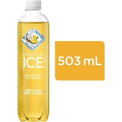 Sparkling Ice Eau gazéifiée Noix de coco et ananas 503 ml, 0,54 $/100ml