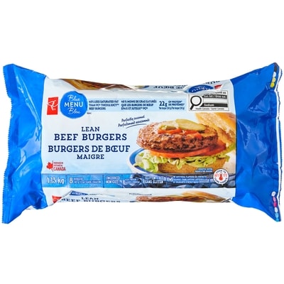 PC Menu Bleu Burgers de boeuf maigre 1.13 kg, 2,21 $/100g