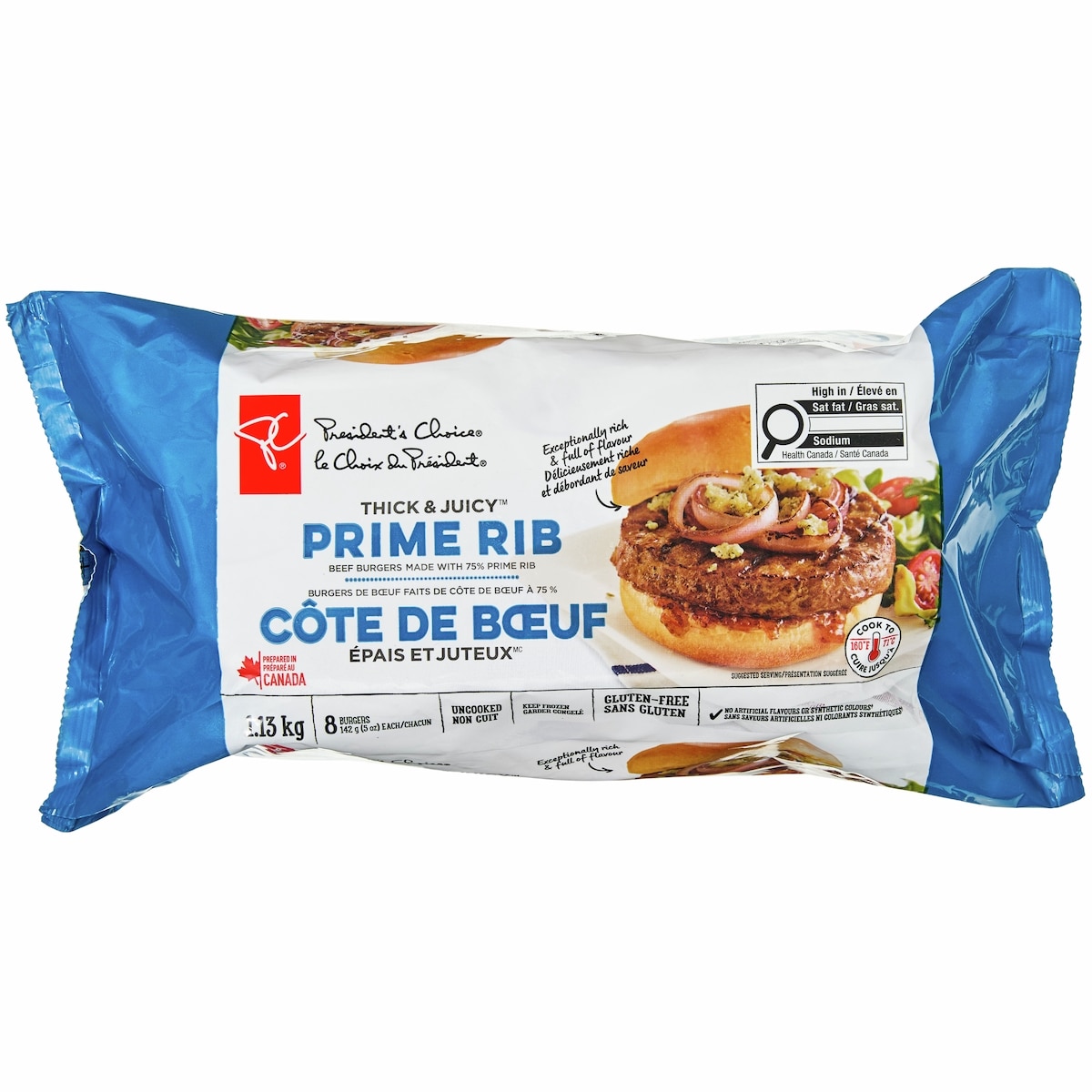 President's Choice Thick and Juicy™ Prime Rib Beef Burgers