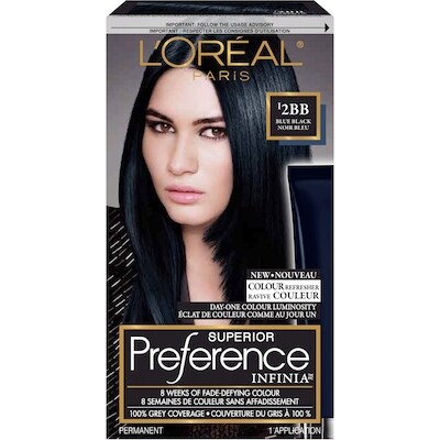 L’Oréal Colorant capillaire permanent Superior Preference Infinia Blue Black 1 ea, 20,49 $/1ch