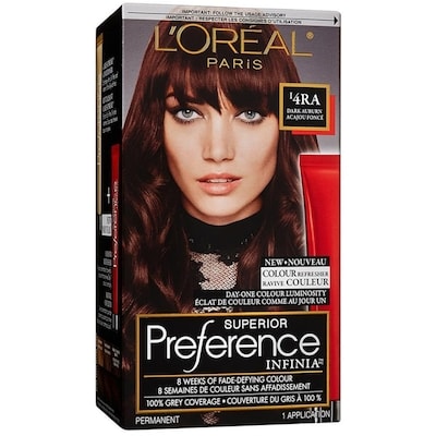 L’Oréal Colorant capillaire nuance Auburn foncé Infinia 1 ea, 20,49 $/1ch