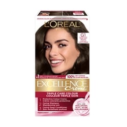 Excellence Crème Hair Dye, Permanent Hair Color G1 Dark Ash Brown