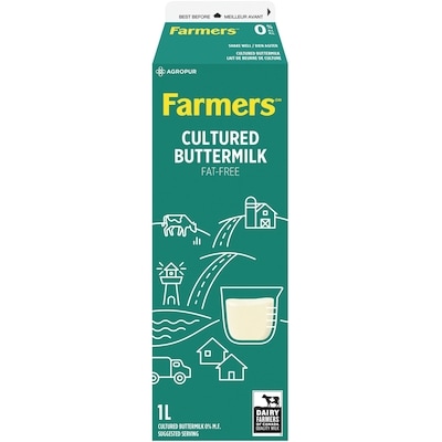Farmers Lait de beurre 1 l, 0,35 $/100ml