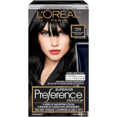 L'Oreal Paris Superior Preference Hair Colour, Purest Black 1 ea, $15.99/1ea