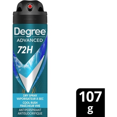 Degree Advanced Dry Spray Antiperspirant, 72H Protection, Cool Rush 107 g, $7.47/100g