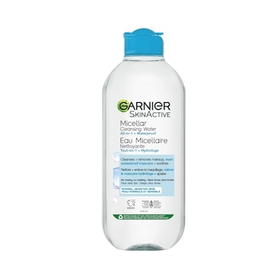 Garnier Micellar Water Facial Cleanser and Makeup Remover For Waterproof Makeup 400 ml, $2.75/100ml