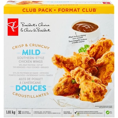 President's Choice Crisp & Crunchy Mild Southern-Style Chicken Wings 1.81 kg, $1.93/100g