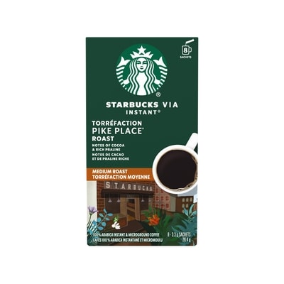Starbucks Pike Place Roast Instant Coffee, Medium Roast 8 ea, $1.37/1ea
