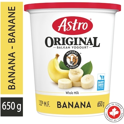 Astro Yogourt Banane Original De Type Balkan 325 % 650 g, 0,51 $/100g