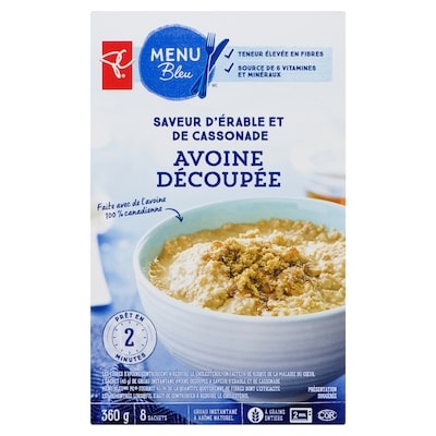 Avoine découpée à saveur d'érable et de cassonade