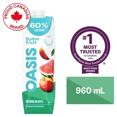 Oasis HydraFruit Watermelon Apple Fruit Juice 960 ml, $0.29/100ml