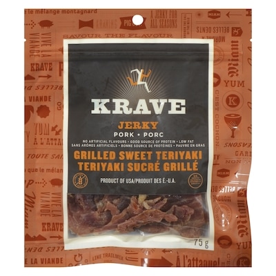 Krave Pork Jerky, Sweet Teriyaki 75 g, $11.32/100g