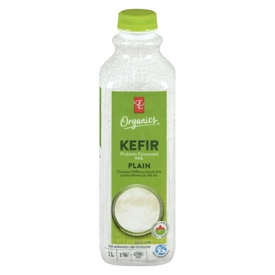 PC Organics Organic Plain Kefir Probiotic Fermented 1% M.F. Milk 1 l, $0.65/100ml