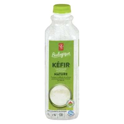 PC Biologique Kéfir Lait Fermenté Probiotique 1 % M.G. Nature 1 l, 0,65 $/100ml