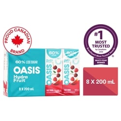 Oasis HydraFruit Fruit Fusion Fruit Juice Boxes 8x200.0 ml, $0.28/100ml