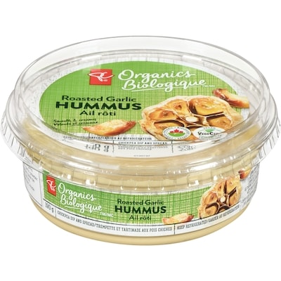 PC Organics Plant Based Hummus Garlic 190 g, $2.36/100g