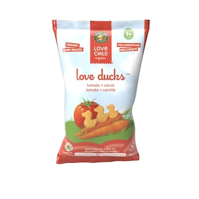 Love Child Organics Collation tomate + carotte Love Ducks 30 g, 7,63 $/100g