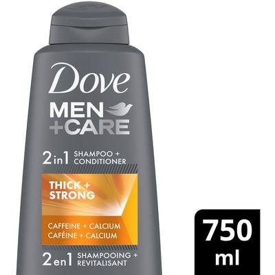Dove 2 in 1 Shampoo and Conditioner Dove Men+Care Thick and Strong 750 ml, 1,68 $/100ml