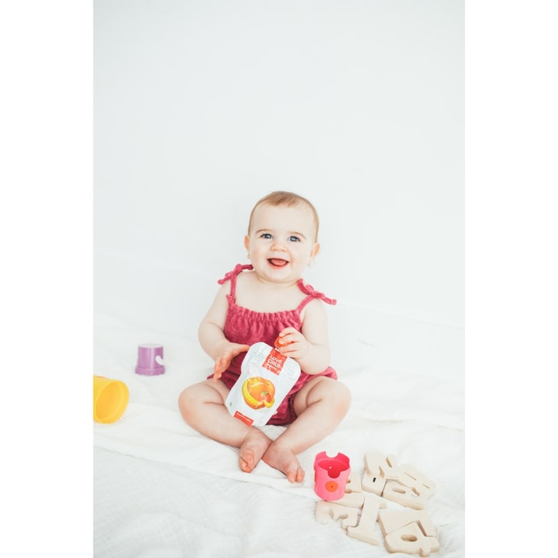 Organic Bananas, Strawberries + Peaches Puree