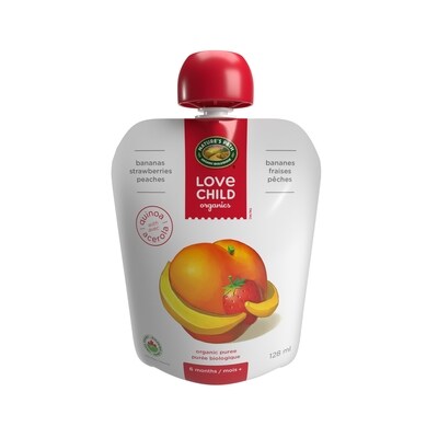 Love Child Organics Purée bananes 128 ml, 1,79 $/100ml