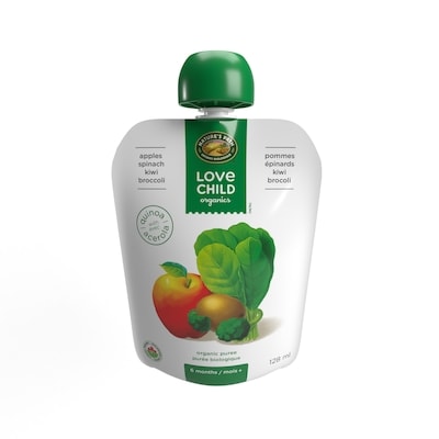 Love Child Organics Purée pommes 128 ml, 1,79 $/100ml