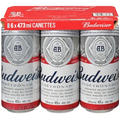 Budweiser Bière (Pièce d’identité requise au moment du ramassage) 6x473.0 ml, 0,61 $/100ml