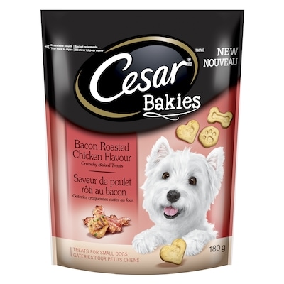 Cesar Bakies Dog Treats For Small Adult Dogs Bacon Roasted Chicken Flavour 180 g, $3.05/100g