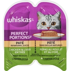 Whiskas Perfect Portions Chicken Liver Paté Adult Wet Cat Food 1 ea