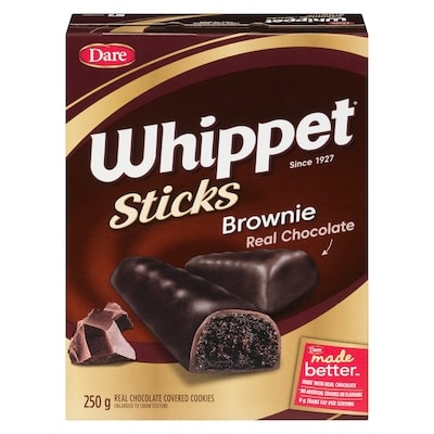 Dare Whippet Sticks Brownie Cookies 250 g, $1.72/100g
